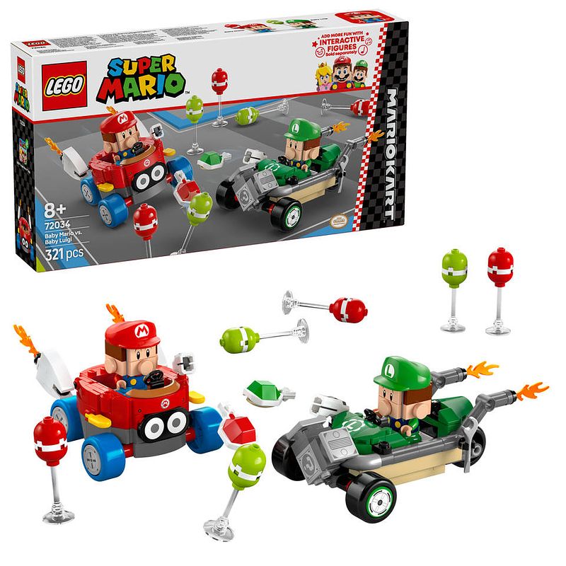 Foto van Lego super mario: mario kart baby mario vs baby luigi 72034