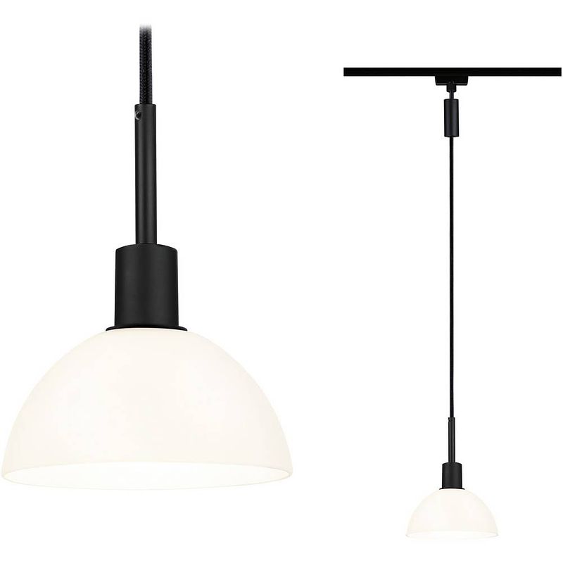 Foto van Paulmann sarrasani hanglamp urail e14 zwart (mat), opaal