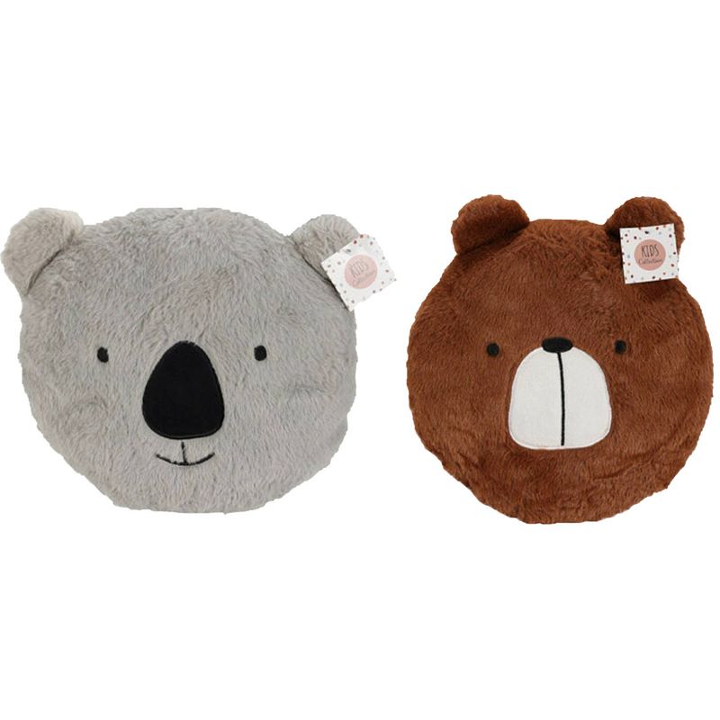 Foto van Dieren sierkussens - set 2x - kinderkamer - beer/koala - 30 cm - polyester - sierkussens