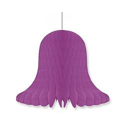 Foto van 1x christmas decoration violet bells 30 cm - hangdecoratie