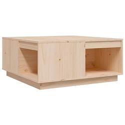 Foto van The living store salontafel grenen - houten - 80 x 81 x 36.5 cm