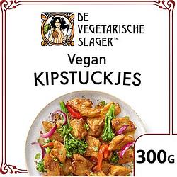 Foto van De vegetarische slager kipstuckjes voordeelverpakking vegan 300g bij jumbo