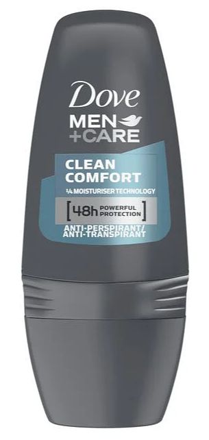 Foto van Dove men+care antitranspirant deodorant roller clean comfort 50ml bij jumbo