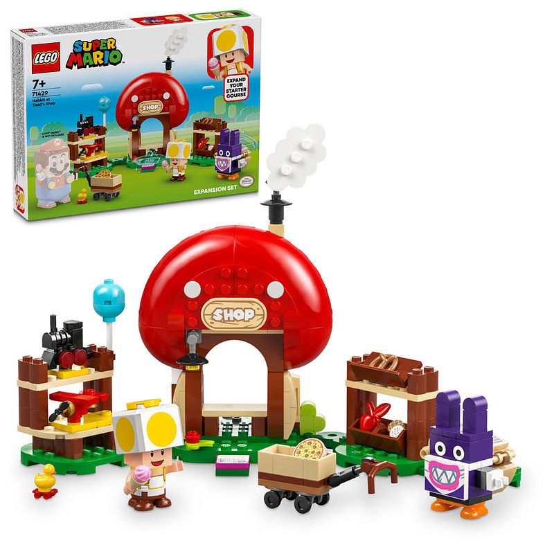 Foto van Lego super mario uitbreidingsset nabbit bij toads winkeltje 71429