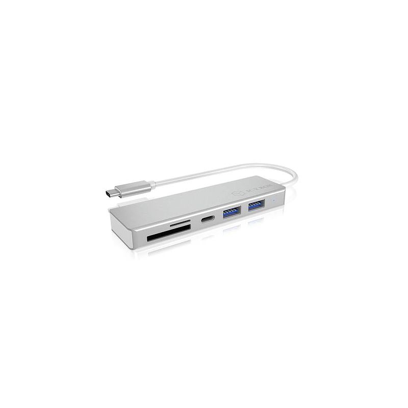 Foto van Icy box ib-hub1413-cr usb-c® (usb 3.2 gen 2) multiport hub 3 poorten zilver