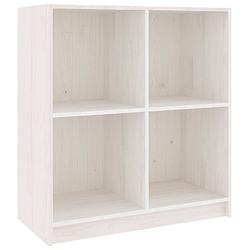 Foto van Vidaxl dressoir 70x33x76 cm massief grenenhout wit