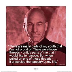 Foto van Pyramid star trek jeanluc picard iquote kunstdruk 40x40cm