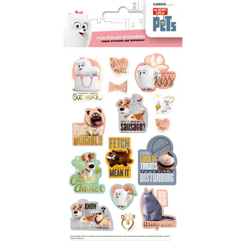 Foto van Funny products foliestickers secret life of pets 15 stuks