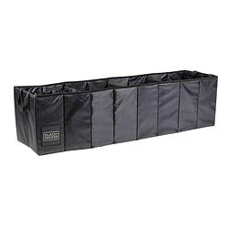 Foto van Black+decker kofferbak opbergbox - 110 x 30 x 30 cm - 5 vakken - opvouwbaar - met handvatten - zwart
