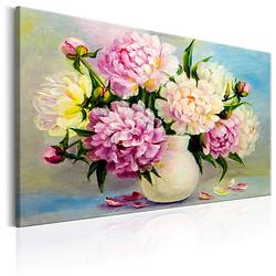 Foto van Artgeist peonies bouquet of happiness canvas schilderij 120x80cm