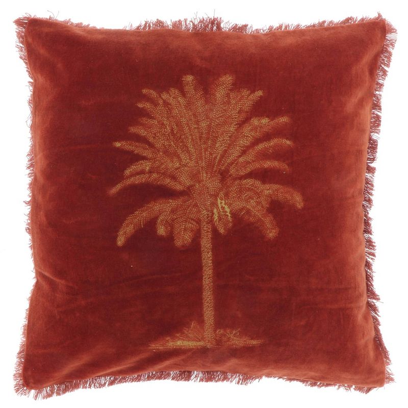 Foto van Kussen palm 45x45 cm terra