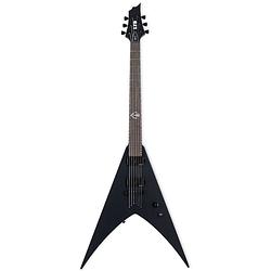 Foto van Esp ltd hex-6 black satin nergal signature elektrische gitaar met koffer