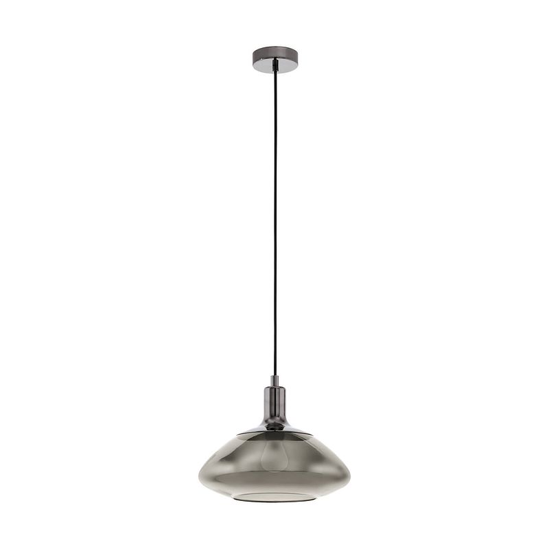 Foto van Eglo torrontes hanglamp - e27 - ø 34,5 cm - nikkel/zwart