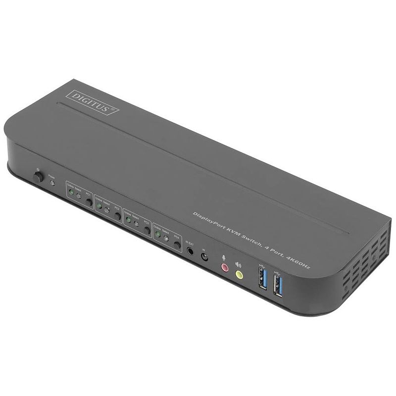 Foto van Digitus ds-12890 4 poorten kvm-extender displayport, hdmi muis, toetsenbord 4096 x 2160 pixel, 1080 x 720 pixel, 1920 x 1080 pixel, 2560 x 1440 pixel