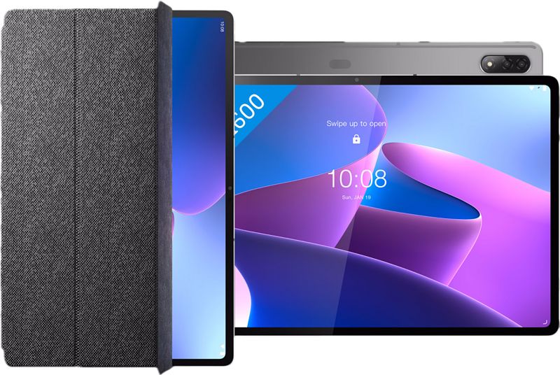 Foto van Lenovo tab p12 pro 256gb wifi grijs + book case grijs