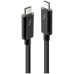 Foto van Lindy thunderbolt-kabel thunderbolt 3 usb-c stekker, usb-c stekker 2 m zwart 41557