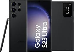 Foto van Samsung galaxy s23 ultra 512gb zwart 5g + clear view book case zwart
