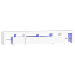 Foto van The living store tv-meubel x wit - 230 x 36.5 x 40 cm - rgb led-verlichting