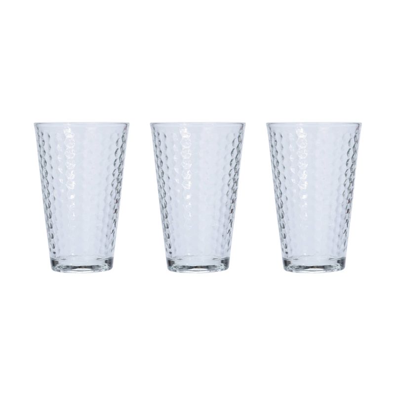 Foto van Orange85 drinkglazen - set van 3 - lichtgrijs - 30 cl - limonadeglazen - vaatwasbestendig - glaswerk