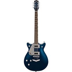 Foto van Gretsch g5232lh electromatic double jet ft midnight sapphire linkshandige elektrische gitaar