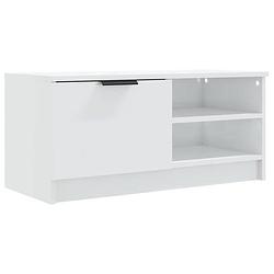 Foto van Vidaxl tv-meubel 80x35x36,5 cm bewerkt hout hoogglans wit