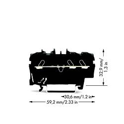 Foto van Wago 2002-1305 doorgangsklem 5.20 mm spanveer zwart 100 stuk(s)