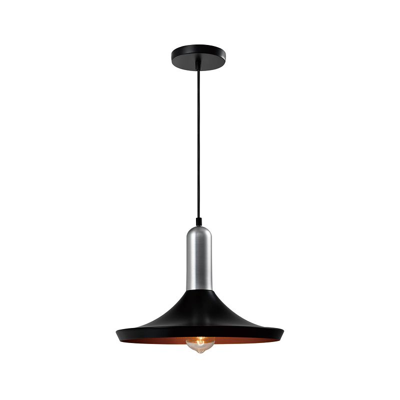 Foto van Quvio hanglamp rond zwart - quv5173l-black