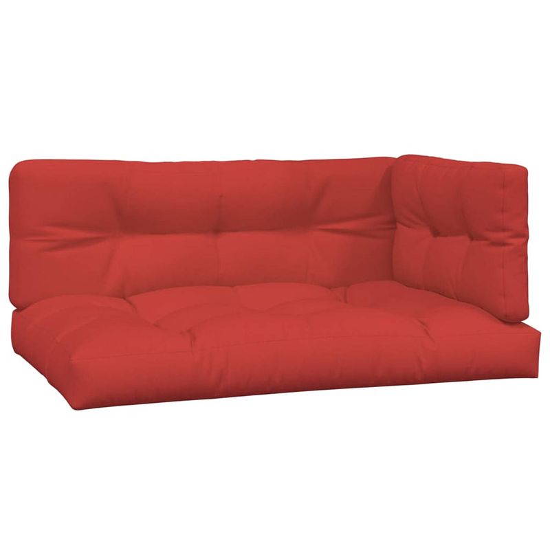 Foto van The living store - palletkussens - rood - polyester - 120 x 80 x 12 cm - waterafstotend