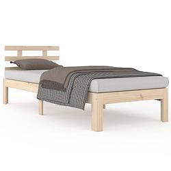 Foto van The living store houten bedframe - massief grenenhout - 205.5 x 103.5 x 69.5 cm - eenpersoons - montage vereist - the