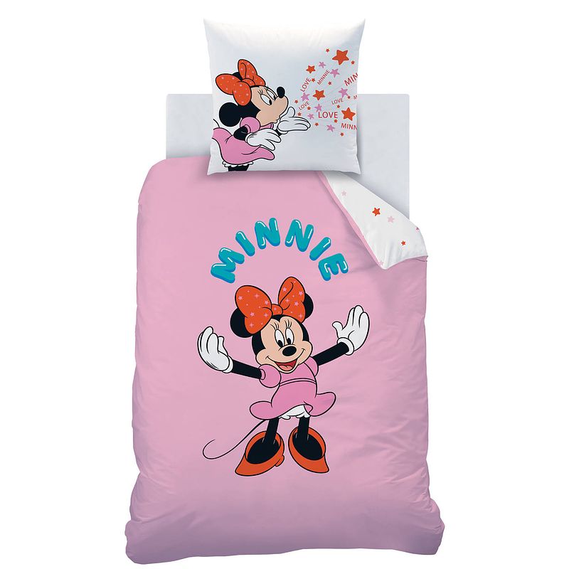 Foto van Disney minnie mouse dekbedovertrek happy - eenpersoons - 140 x 200 cm - katoen