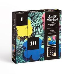 Foto van Andy warhol flowers 2-in-1 sliding wood puzzle - puzzel;puzzel (9780735378803)