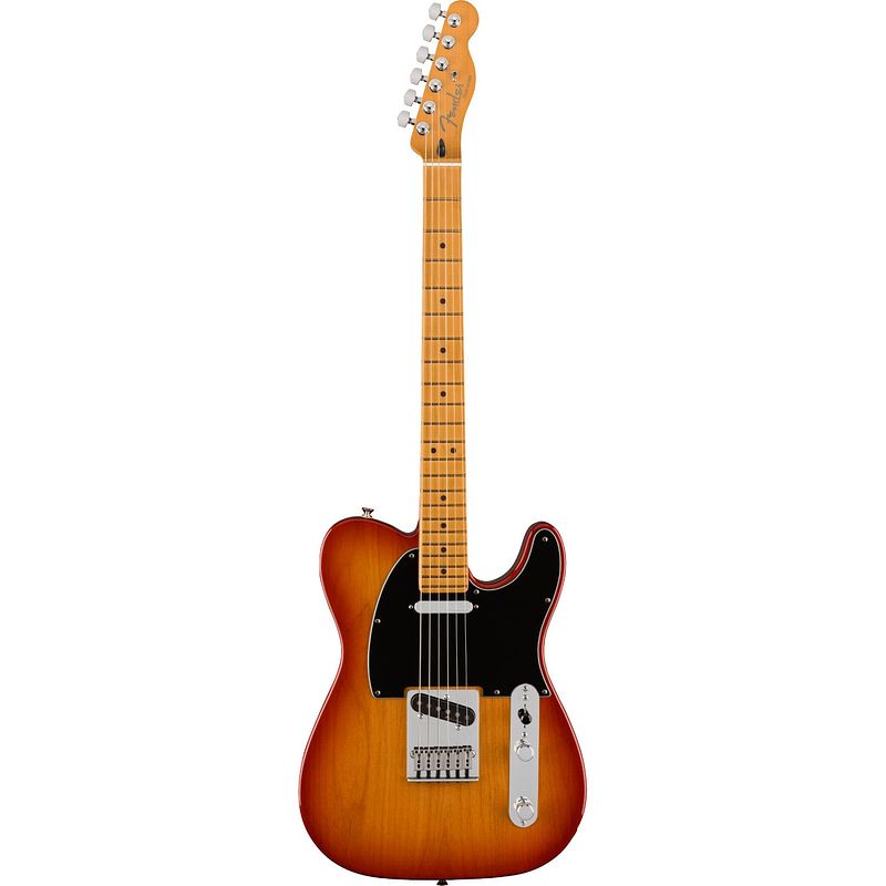 Foto van Fender player plus telecaster mn sienna sunburst elektrische gitaar met deluxe gigbag