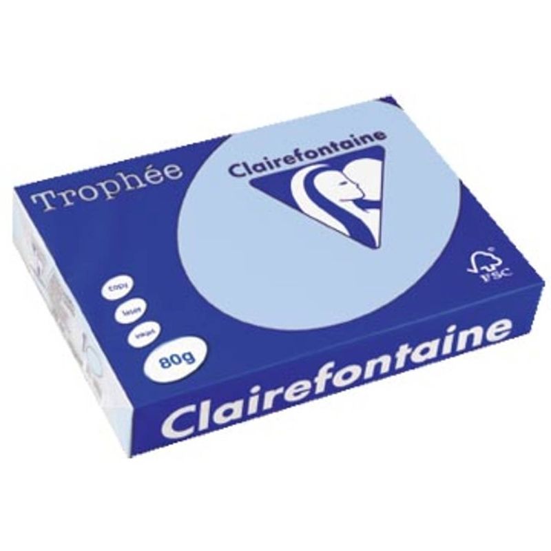 Foto van Clairefontaine trophée pastel a4 helder blauw, 80 g, 500 vel