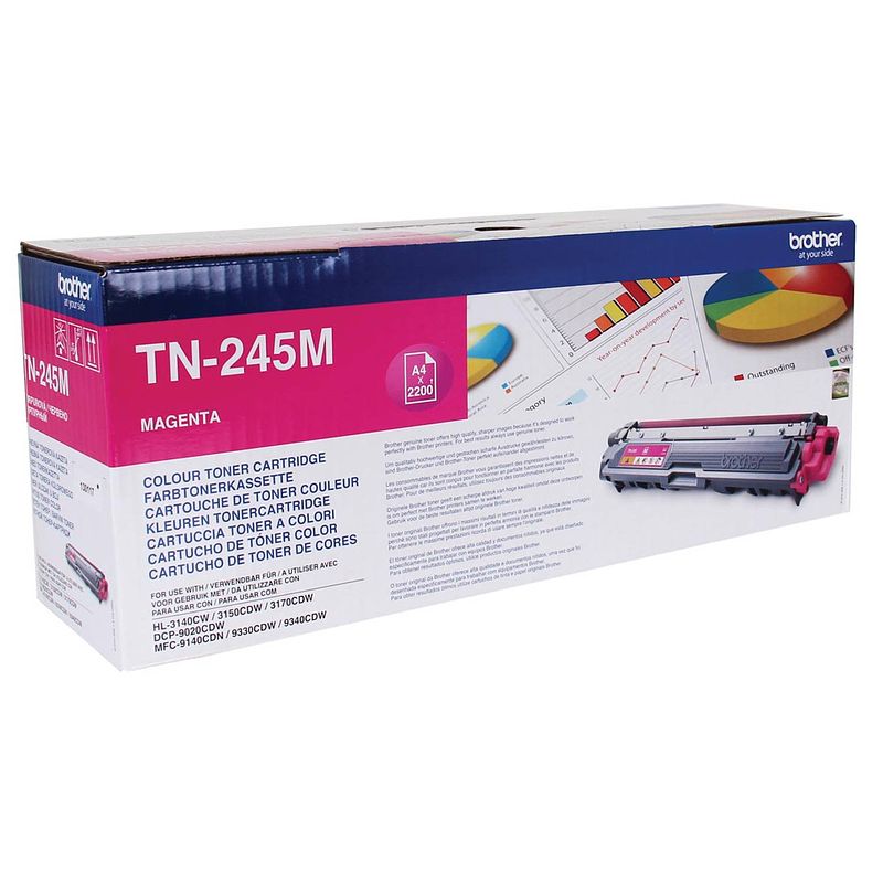 Foto van Brother toner, 2.200 pagina'ss, oem tn-245m, magenta 4 stuks