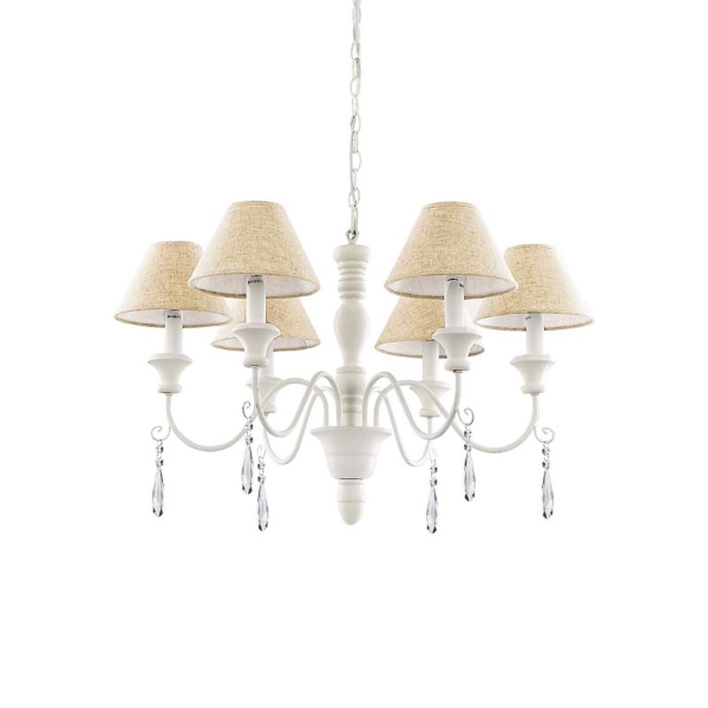 Foto van Ideal lux - provence - hanglamp - metaal - e14 - wit