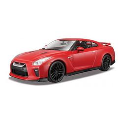 Foto van Modelauto nissan gt-r 2017 rood 19 x 8 x 6 cm - schaal 1:24 - speelgoedauto - miniatuurauto