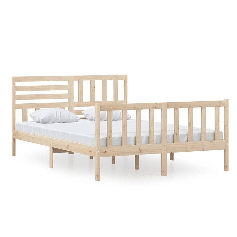 Foto van Vidaxl bedframe massief hout 140x200 cm