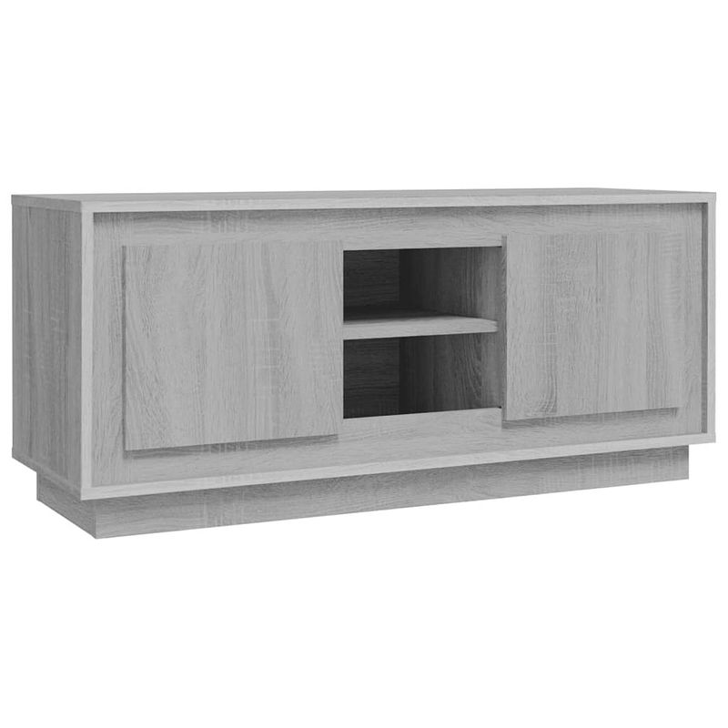 Foto van Vidaxl tv-meubel 102x35x45 cm bewerkt hout grijs sonoma eikenkleurig