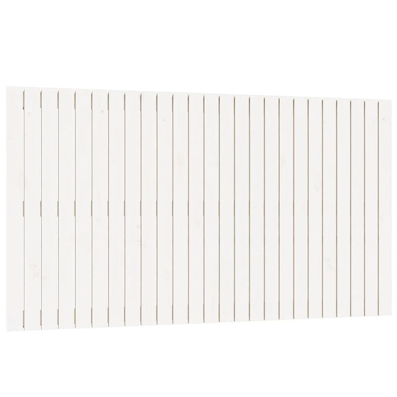 Foto van Vidaxl wandhoofdbord 159,5x3x90 cm massief grenenhout wit