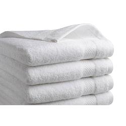 Foto van Katoenen handdoeken wit - set van 6 stuks - 50 x 100 cm