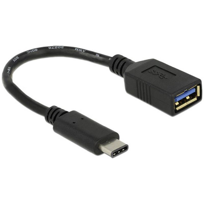 Foto van Delock usb 3.2 gen 1 (usb 3.0) adapter [1x usb-c stekker - 1x usb 3.2 gen 1 bus a (usb 3.0)] 65634