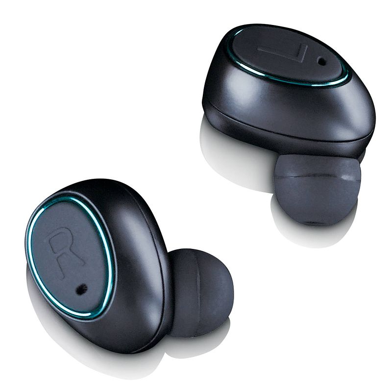 Foto van Bluetooth ipx4 tws earphone met powerbank lenco epb-410bk zwart