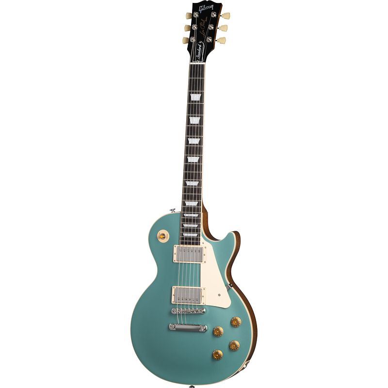 Foto van Gibson original collection les paul standard 50s plain top inverness green elektrische gitaar met koffer