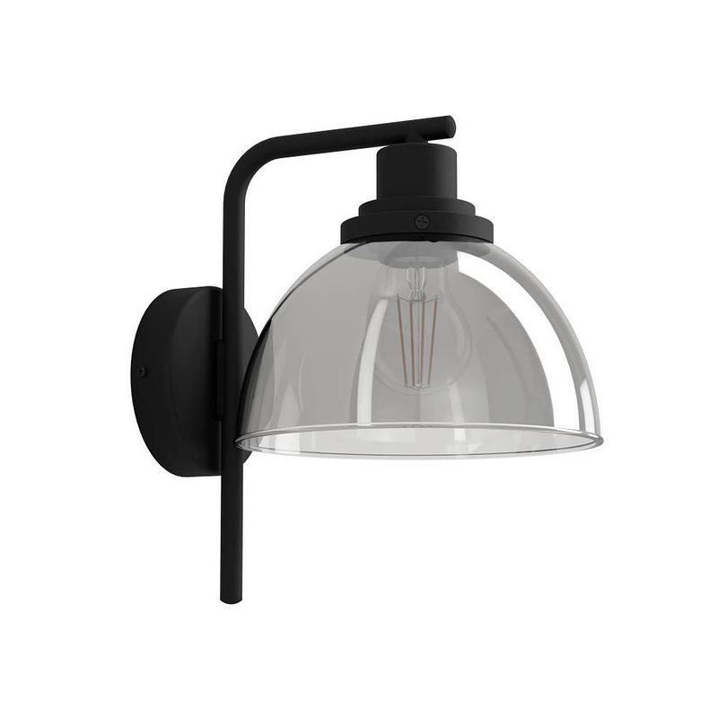 Foto van Eglo beleser wandlamp - e27 - ø 18.0 cm - zwart