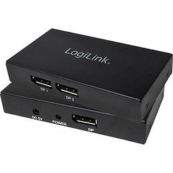Foto van Logilink logilink 2 poorten displayport-splitter ultra hd-geschikt 3840 x 2160 pixel zwart