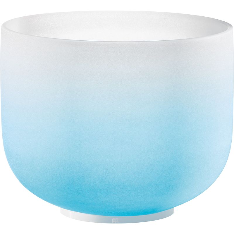 Foto van Meinl csbc10g crystal singing bowl color-frosted klankschaal toon g, keelchakra