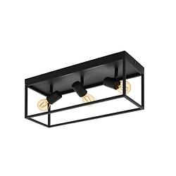 Foto van Eglo silentina plafondlamp - e27 - 54 cm - zwart