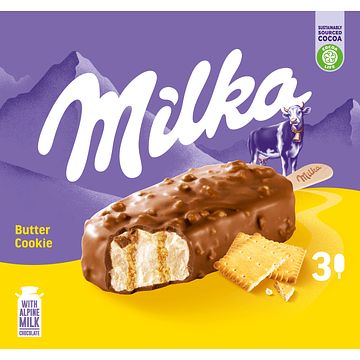 Foto van Milka butter cookie 3 stuks 198g bij jumbo