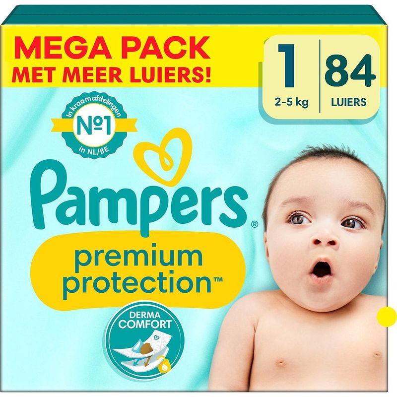 Foto van Pampers - premium protection - maat 1 - megapack - 84 stuks - 2/5kg