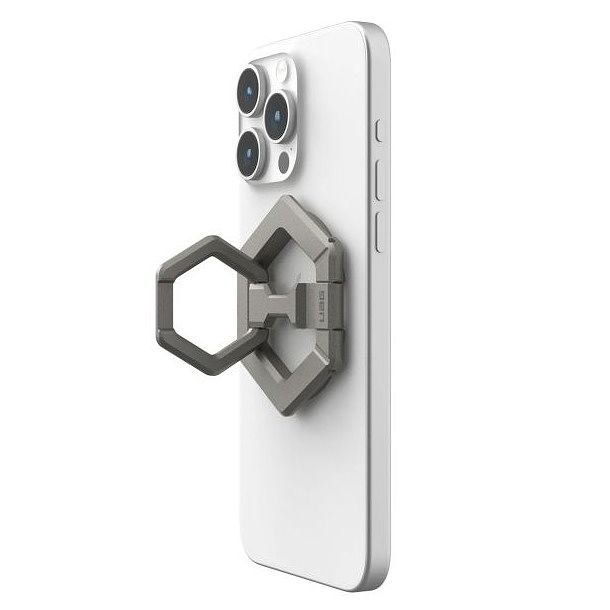 Foto van Uag uag magnetic ring stand - titanium telefonie accessoire zilver